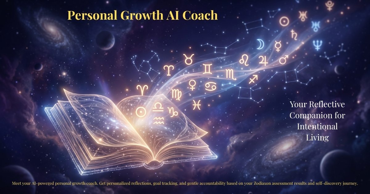 Personal Growth AI Coach – Your Reflective Companion for Intentional Living | Zodiaxon