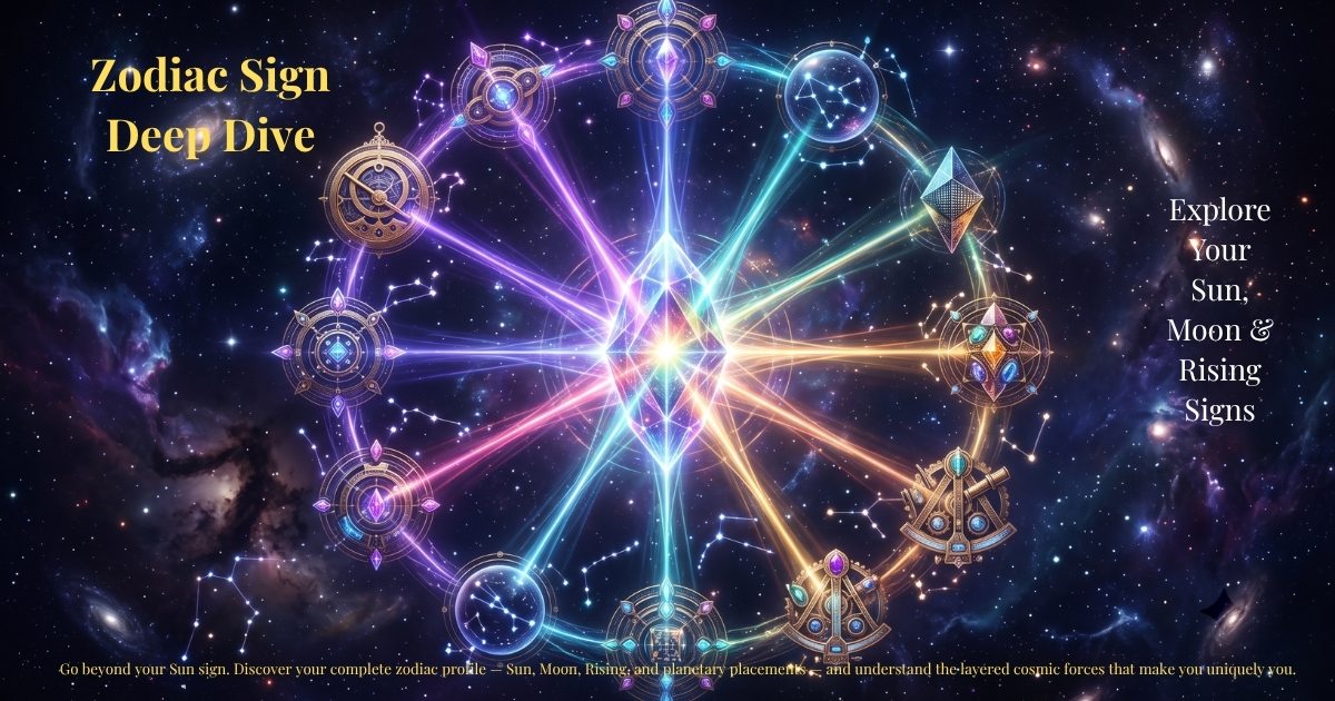 Zodiac Sign Deep Dive – Explore Your Sun, Moon & Rising Signs | Zodiaxon