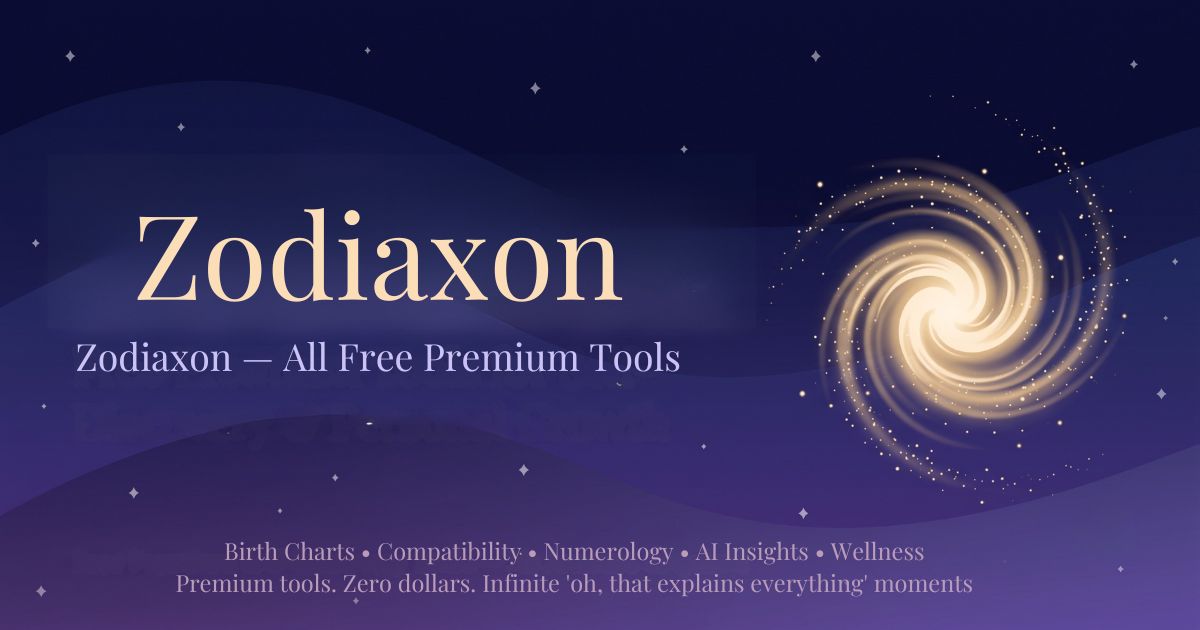 Zodiaxon - All Free Premium Tools for Astrology, Numerology, Compatibility and Self-Discovery