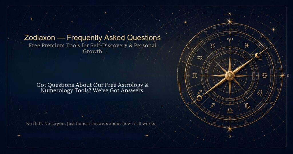 Zodiaxon - Frequently Asked Questions About Free Astrology and Numerology Tools